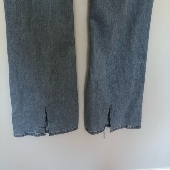 Zara Flare Fit Jeans High Rise Full Length Split New 10 - Picture 5 of 7